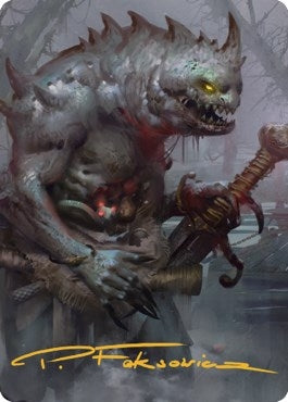 Gray Slaad Art Card (Gold-Stamped Signature) (15) [ASCLB] - MTG Single