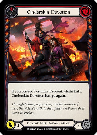 Cinderskin Devotion (Red) (63) [UPR] - Flesh and Blood TCG Single