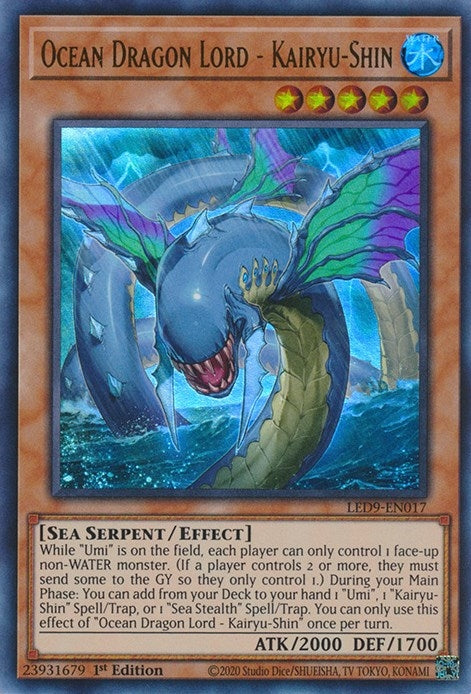 Ocean Dragon Lord - Kairyu-Shin (9017) (LED9) - YuGiOh Single
