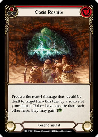 Oasis Respite (Red) (221) [UPR] - Flesh and Blood TCG Single