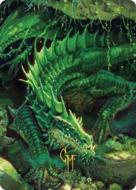 Adult Green Dragon Art Card (Gold-Stamped Signature) (1) [ASCLB] - MTG Single