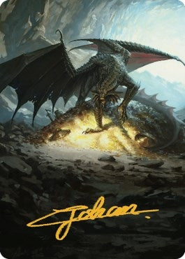 Ancient Copper Dragon Art Card (4/81) (Gold-Stamped Signature) (4) [ASCLB] - MTG Single
