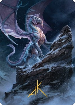 Ancient Silver Dragon Art Card (6/81) (Gold-Stamped Signature) (6) [ASCLB] - MTG Single