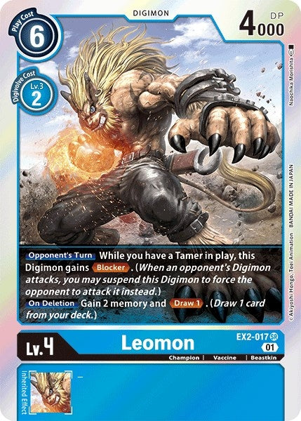 Leomon (2017) [EX02] - Digimon Card Game Single
