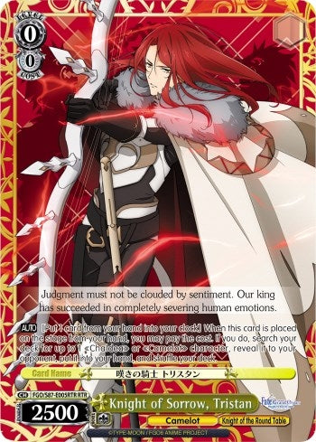 Knight of Sorrow Tristan (RTR) (87005) [FGO/S87] - Weiss Schwarz Single
