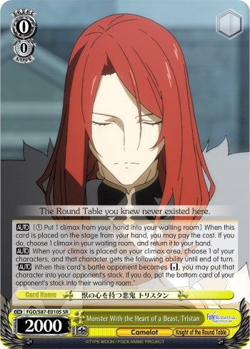Monster With the Heart of a Beast Tristan (SR) (87010) [FGO/S87] - Weiss Schwarz Single