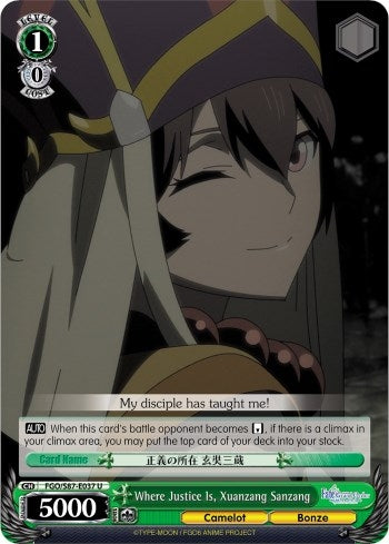 Where Justice Is Xuanzang Sanzang (87037) [FGO/S87] - Weiss Schwarz Single