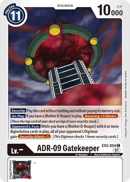 ADR-09 Gatekeeper (2054) [EX02] - Digimon Card Game Single