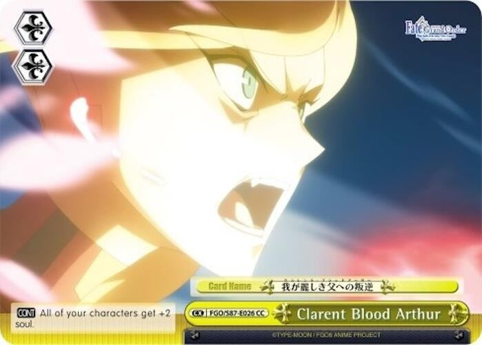 Clarent Blood Arthur (87026) [FGO/S87] - Weiss Schwarz Single