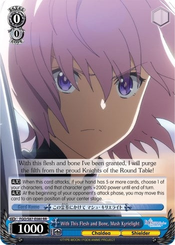 With This Flesh and Bone Mash Kyrielight (87080) [FGO/S87] - Weiss Schwarz Single