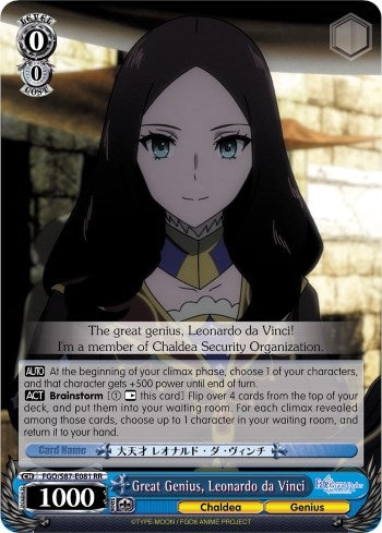 Great Genius Leonardo da Vinci (87081) [FGO/S87] - Weiss Schwarz Single