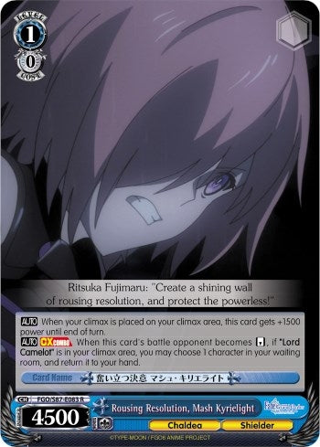 Rousing Resolution Mash Kyrielight (87083) [FGO/S87] - Weiss Schwarz Single