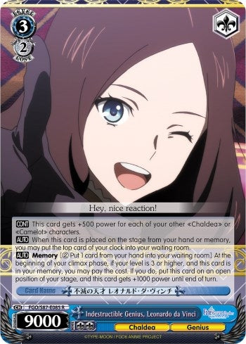 Indestructible Genius Leonardo da Vinci (87085) [FGO/S87] - Weiss Schwarz Single