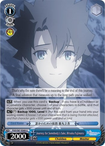 Journey for Somebody’s Sake Ritsuka Fujimaru (87089) [FGO/S87] - Weiss Schwarz Single
