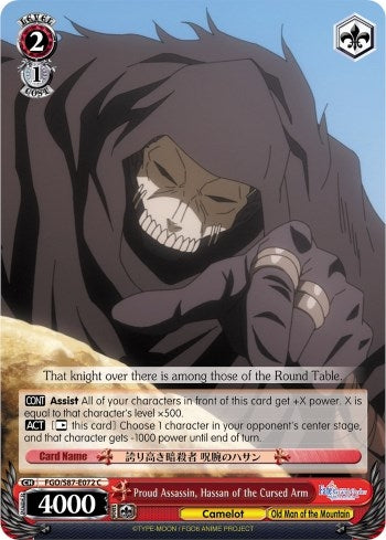 Proud Assassin Hassan of the Cursed Arm (87072) [FGO/S87] - Weiss Schwarz Single