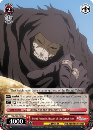Proud Assassin Hassan of the Cursed Arm (87072) [FGO/S87] - Weiss Schwarz Single