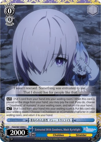 Entrusted With Goodness Mash Kyrielight (87094) [FGO/S87] - Weiss Schwarz Single