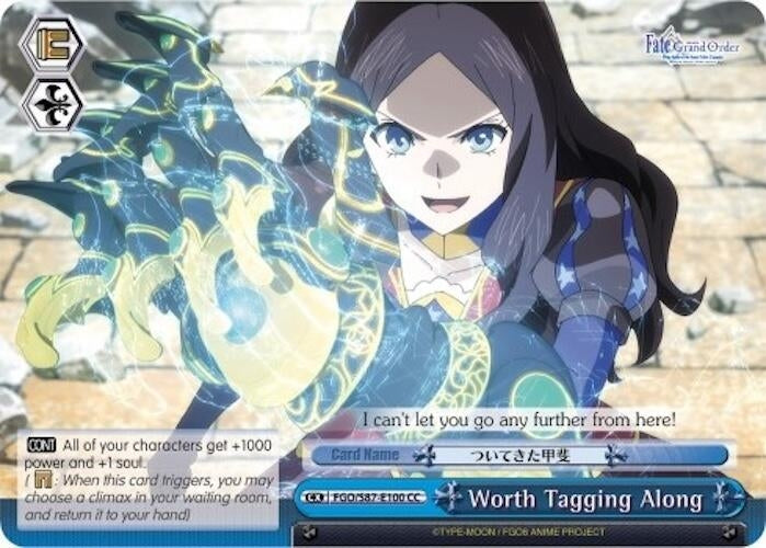 Worth Tagging Along (87100) [FGO/S87] - Weiss Schwarz Single