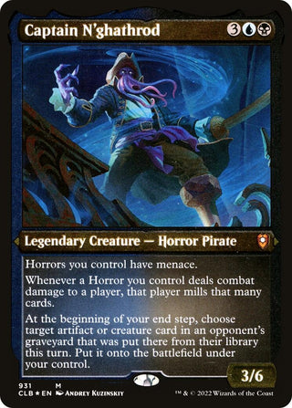 Captain N’ghathrod (Display Commander) - Thick Stock (931) [CLB] - MTG Single