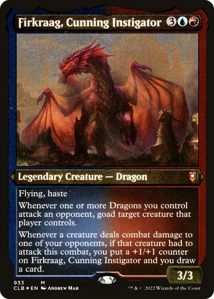Firkraag Cunning Instigator (Display Commander) - Thick Stock (933) [CLB] - MTG Single