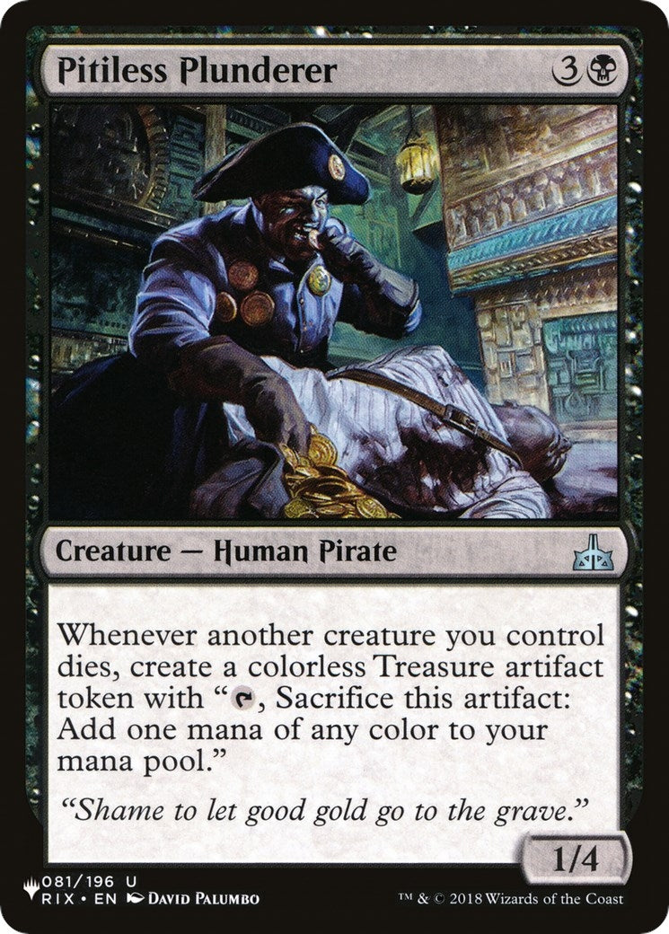 Pitiless Plunderer (81) [LIST] - MTG Single