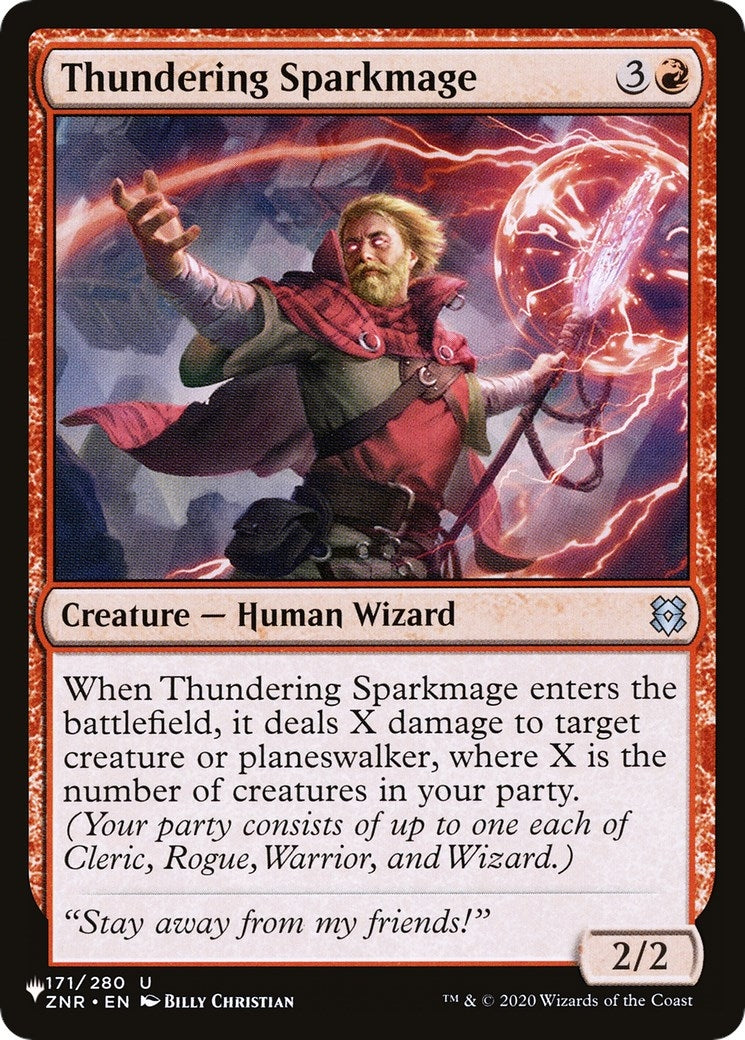 Thundering Sparkmage (171) [LIST] - MTG Single