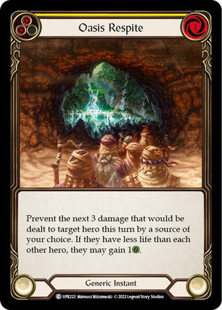 Oasis Respite (Yellow) (222) [UPR] - Flesh and Blood TCG Single