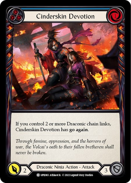 Cinderskin Devotion (Blue) (65) [UPR] - Flesh and Blood TCG Single