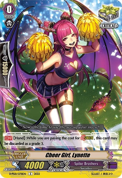 Cheer Girl Lynette (1078) [D-PS01] - Cardfight Vanguard Single