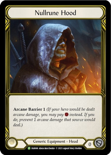 Nullrune Hood (Golden) (68) [PR] - Flesh and Blood TCG Single