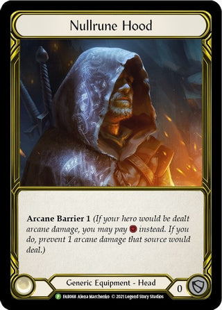 Nullrune Hood (Golden) (68) [PR] - Flesh and Blood TCG Single