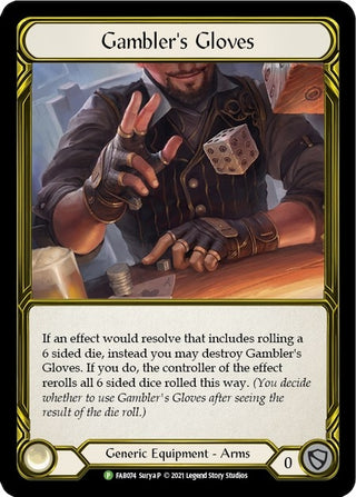 Gambler’s Gloves (Golden) (74) [PR] - Flesh and Blood TCG Single