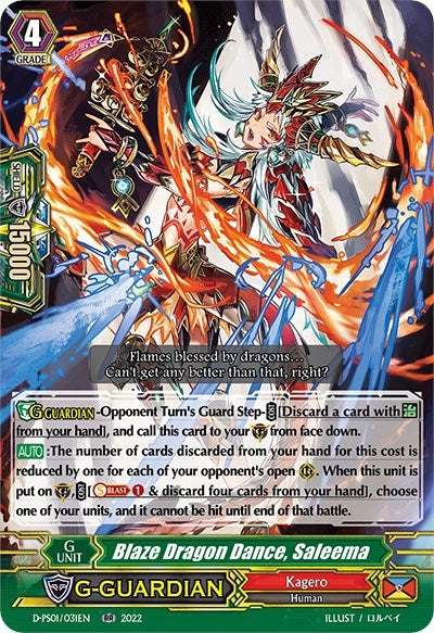 Blaze Dragon Dance Saleema (1031) [D-PS01] - Cardfight Vanguard Single
