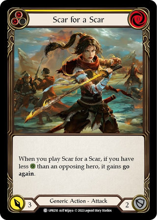 Scar for a Scar (Yellow) (210) [UPR] - Flesh and Blood TCG Single