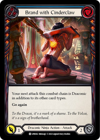 Brand with Cinderclaw (Blue) (62) [UPR] - Flesh and Blood TCG Single