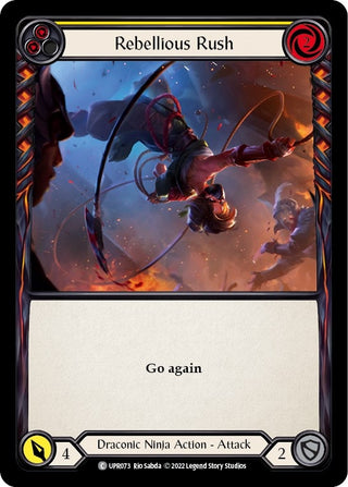 Rebellious Rush (Yellow) (73) [UPR] - Flesh and Blood TCG Single