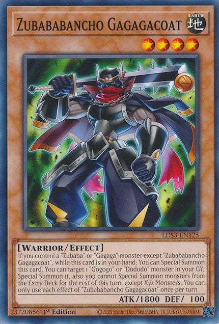 Zubababancho Gagagacoat (3125) (LDS3) - YuGiOh Single