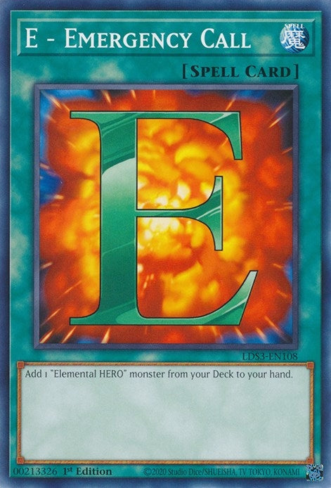 E - Emergency Call (3108) (LDS3) - YuGiOh Single