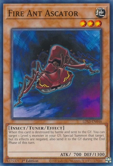 Fire Ant Ascator (3046) (LDS3) - YuGiOh Single