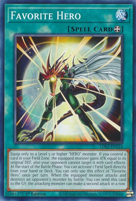 Favorite Hero (3114) (LDS3) - YuGiOh Single