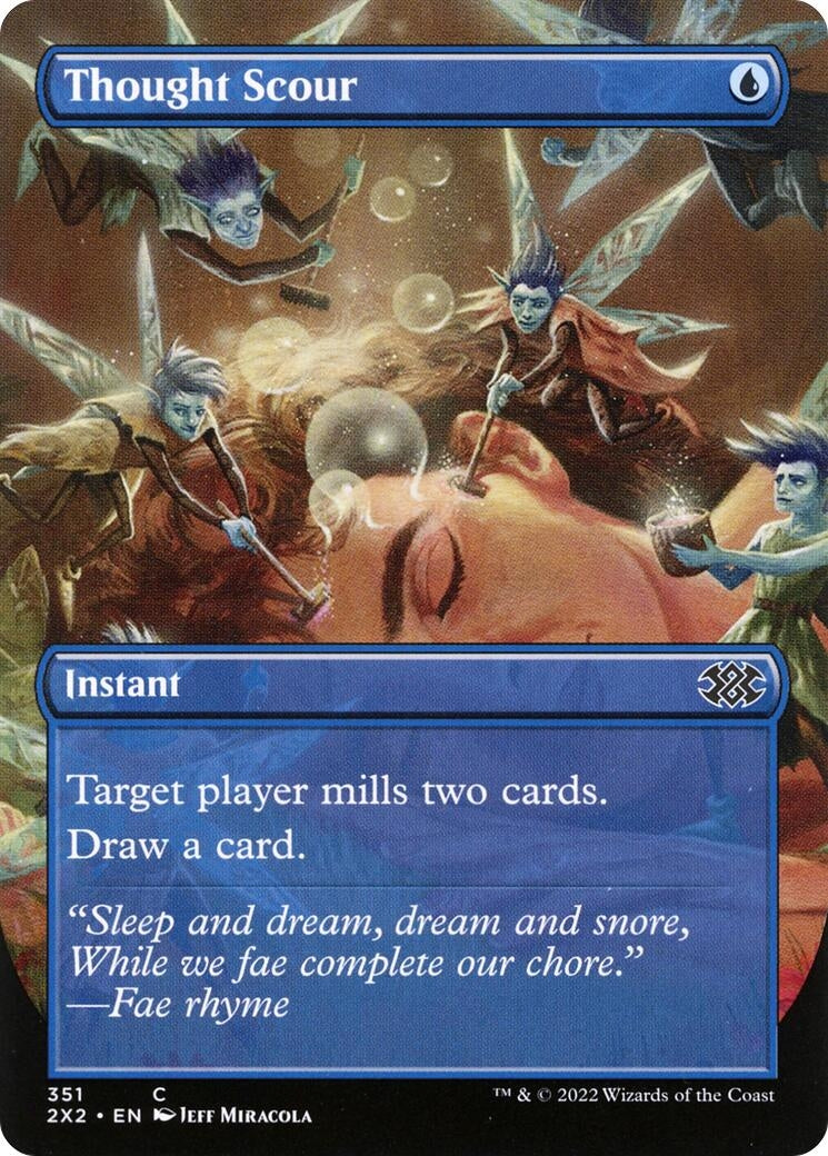 Thought Scour (Borderless) (351) [2X2] - MTG Single