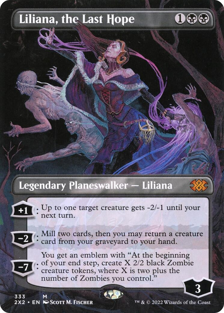 Liliana the Last Hope (Borderless) (333) [2X2] - MTG Single