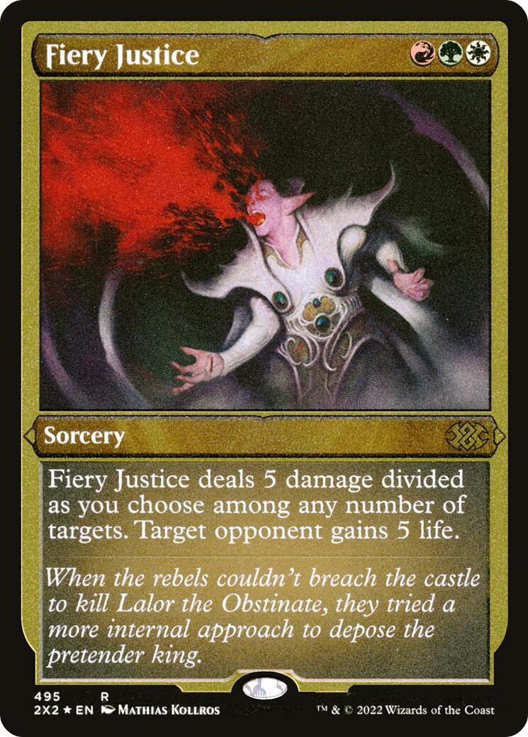 Fiery Justice (Foil Etched) (495) [2X2] - MTG Single
