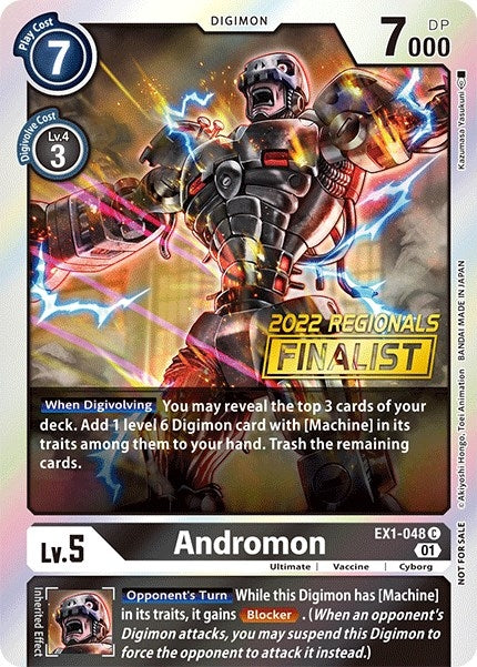 Andromon (2022 Championship Online Regional) [Online Finalist] (1048) [EX01] - Digimon Card Game Single