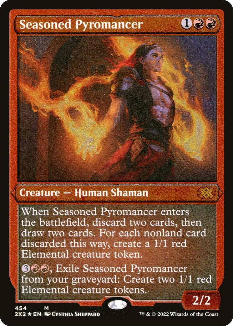 Seasoned Pyromancer (Foil Etched) (454) [2X2] - MTG Single