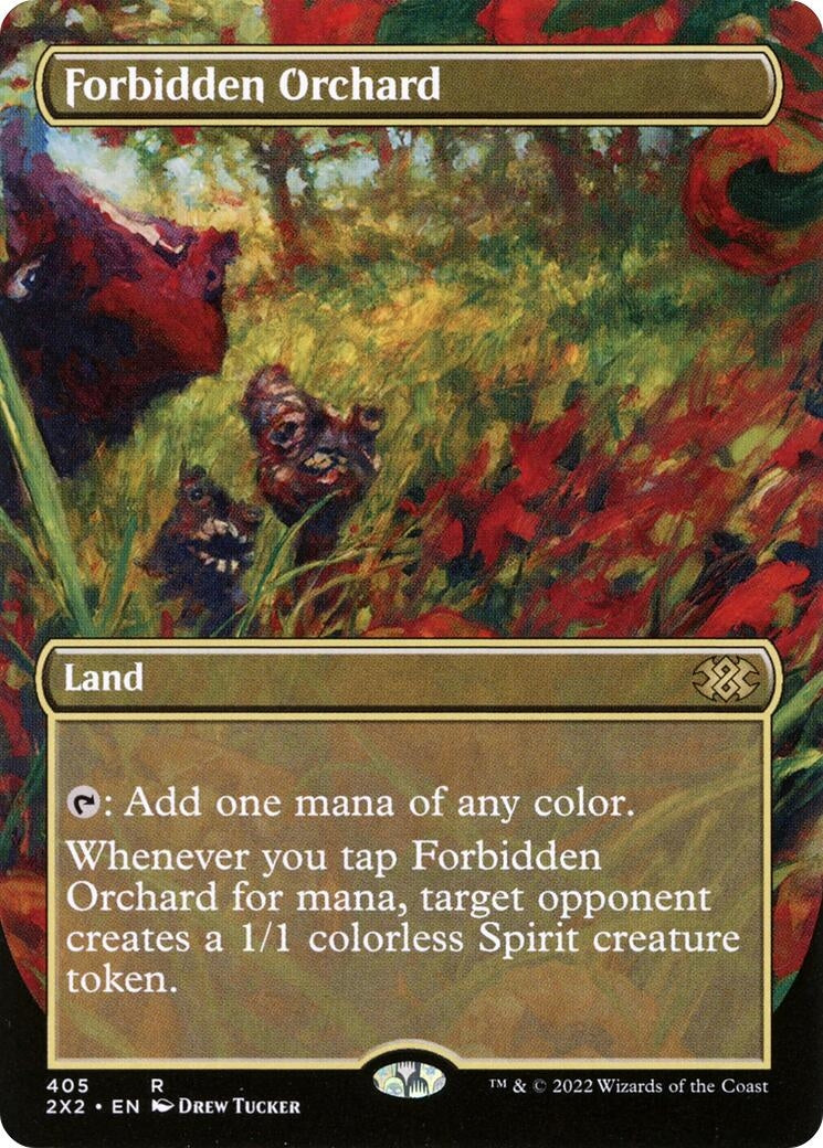 Forbidden Orchard (Borderless) (405) [2X2] - MTG Single