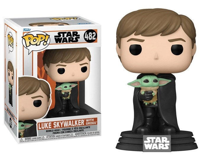 Star Wars: the Mandalorian Luke Skywalker with Grogu (482) [POP!] - Funko Sealed