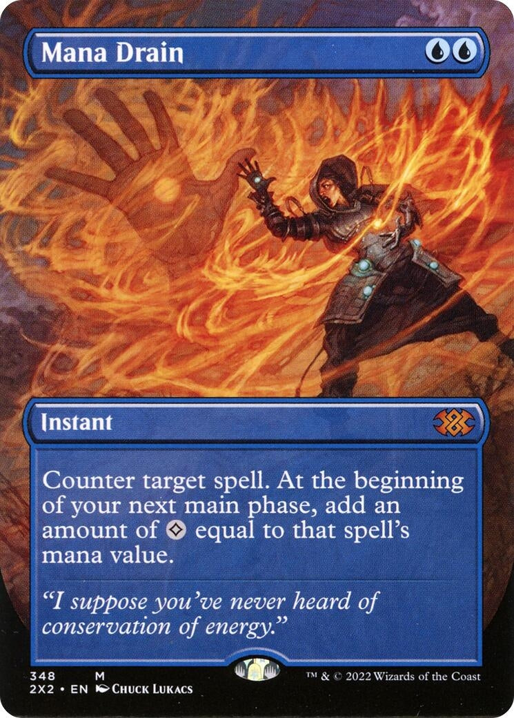 Mana Drain (Borderless) (348) [2X2] - MTG Single
