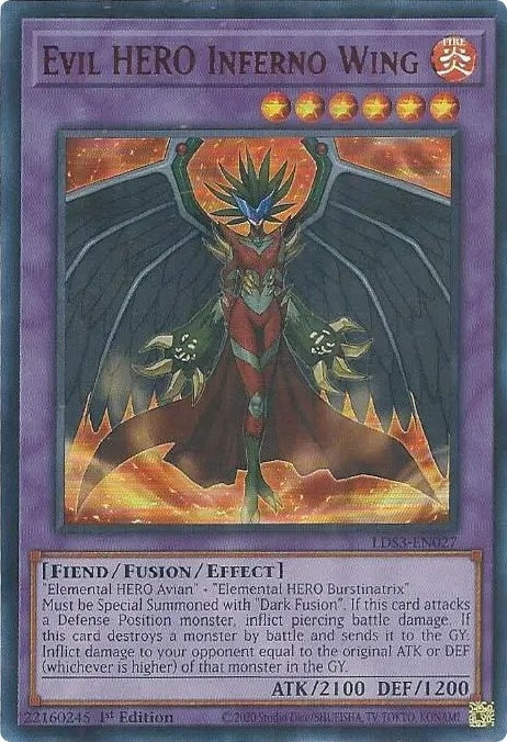 Evil HERO Inferno Wing (Red) (3027) (LDS3) - YuGiOh Single