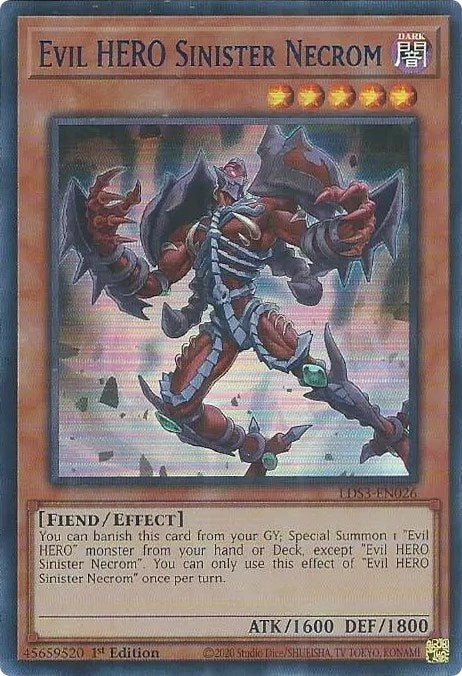 Evil HERO Sinister Necrom (Blue) (3026) (LDS3) - YuGiOh Single
